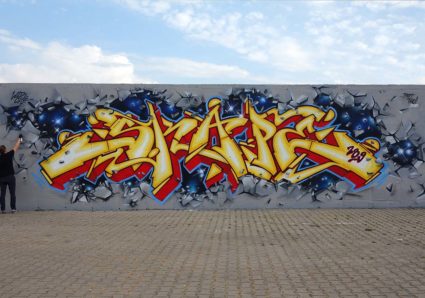 S.KAPE289 painting another WILD STYLE - THE MOVIE themed Graffiti Piece