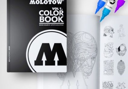 Free Coloring Book featuring 45 artists from all over the world