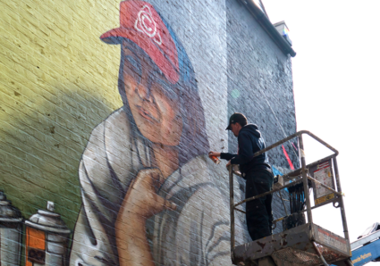 Rembrandt's Girl at a Window Mural