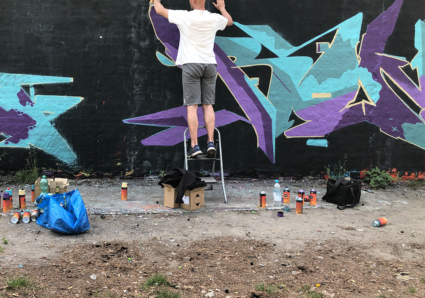 ROMEO and MEGA painting with AKTE and CREN in Berlin!
