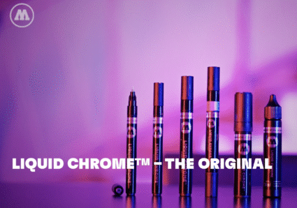 THE MOLOTOW LIQUID CHROME MARKERS in full mirror effect!