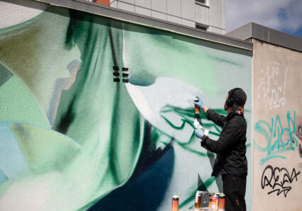 New abstract mural by Sebastian Roese